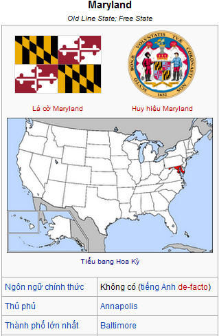 634602391545073533 Thông tin tiểu bang Maryland   Hoa Kỳ