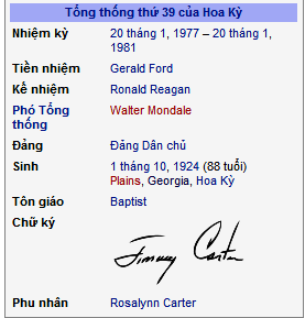 634866734918430000 Sơ lược thông tin về tổng thống James Earl Jimmy Carter