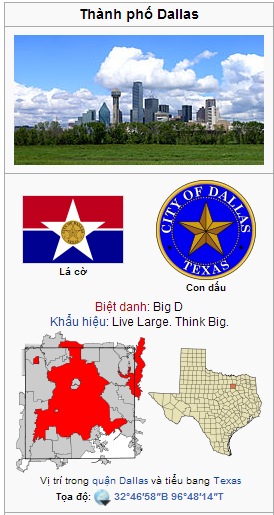 635059181437542190 Thông tin về thành phố Dallas, tiểu bang Texas