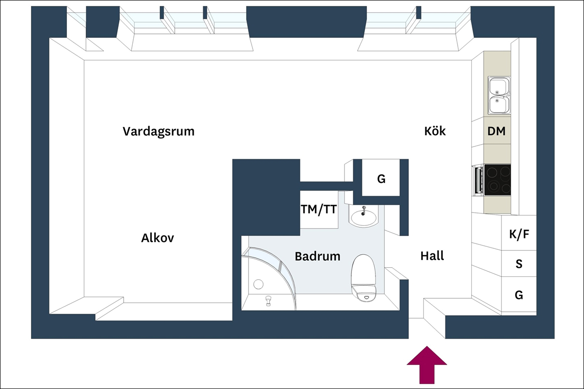 can ho 38m sieu de thuong cua co nang doc than quyen ru xu bac au 9bac39517f Căn hộ 38m² với nội thất trắng tinh tế của cô nàng độc thân