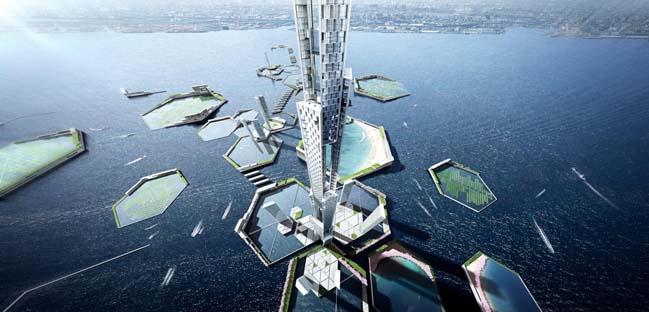 thiet ke kien truc thanh pho noi tokyo 04 Ấn tượng với thiết kế kiến trúc thành phố nổi tương lai