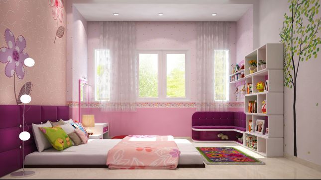 nhung mau thiet ke phong ngu dep cho con gai 4 Gợi ý những mẫu thiết kế phòng ngủ đẹp cho con gái