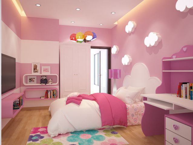 nhung mau thiet ke phong ngu dep cho con gai 5 Gợi ý những mẫu thiết kế phòng ngủ đẹp cho con gái