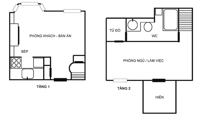 Kavanagh 29 1459505922 660x0 Cùng nhìn qua thiết kế hợp lý của căn hộ 2 tầng mini